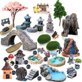 Fairy Garden Accessories Outdoor, 42 Zen Accessories, Miniature Decorations Supplies for Micro Landscape Plant Pots Bonsai Craft Decor - Fairy Kit CHAKANLX