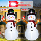 12FT Christmas Snowman Inflatables, Huge Blow Up Snowman Inflatables Decor, Lighted Christmas Outdoor Inflatable Decorations, Xmas Inflatables Snowman for Lawn Yard Holiday Party Melisheer