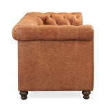 POLY & BARK Lyon 87.4" Sofa in Full-Grain Pure-Aniline Italian Tanned Leather in Cognac Tan POLY & BARK