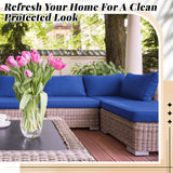 Patelai 9 Pcs Outdoor Patio Cushions Replacement Covers Fit for 4 Seater Sofa, Patio Cushion Covers Replacement Waterproof Cushion Cover, Cushions Covers Replacement Only(Dark Blue) Patelai