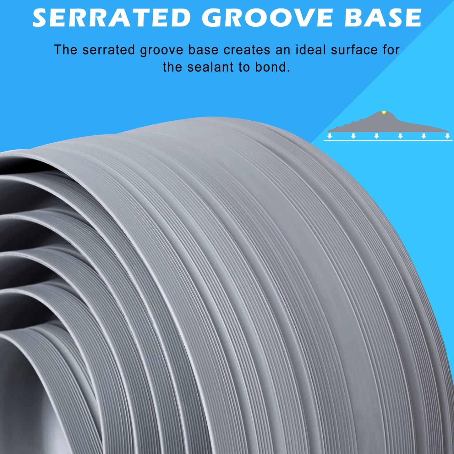 Universal Garage Door Seals Bottom Rubber Weather Stripping Threshold Seal (Garage Door Threshold 10ft(Grey)) - WoodArtSupply