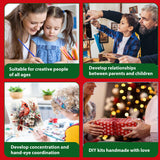 Christmas Paint by Numbers for Adults Framed, Cardinal Paint by Numbers Kit for Adults with Easel, Easy Crafts Painting by Number for Gift Home Decor 9.84x9.84 in hkejoi