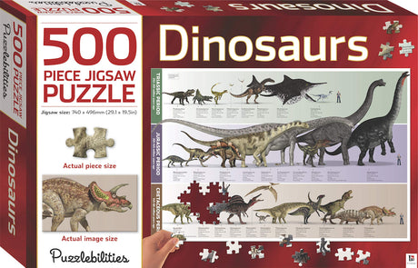 Dinosaurs: 500 Piece Jigsaw Puzzle (Puzzlebilities) Hinkler