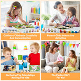 4 Pack Paint by Numbers Kits for Kids with Wooden Frame-Cartoon Animal Painting by Numbers for Kids Adults Beginners, Easy Paint by Numbers Kit Crafts for Kid Paint by Number for Wall Decor(8X8inch) Genius maker
