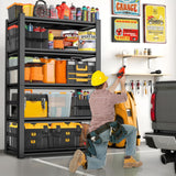 PRESTELION 72" H|35" W All-Metal Garage Shelving-Easy Assembly 5-Tier Shelving Unit|Heavy Duty Adjustable Shelf for Industrial,Warehouse,Basement,Black PRESTELION