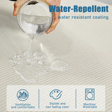 NC HOME Water Resistant Sofa Seat Cushion Covers Couch Cushion Slipcover, RV Dinette Cushion Covers Stretch Furniture Protector for Kids, Pet (Loveseat Cushion, Creamy White) NC HOME