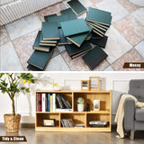 Tangkula Yellow 5-Cube Wooden Storage Bookcase - Stylish 2-Tier Display Shelf for Any Room Tangkula