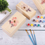 Aodaer 3 Pack Unfinished Wooden Box with Slide Lid, Blank Pine Wood Box Case Container Wood Jewelry Box for Storage, Arts, Crafts, Hobbies, Sewing, Keepsakes, Jewelry Aodaer