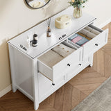 IDEALHOUSE White Dresser for Bedroom, Large 6 Drawer Dresser with Deep Drawers & Metal Knobs, Modern Wooden Double Chests of Drawers for Entryway, Hallway IDEALHOUSE