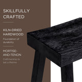 Maven Lane Kitchen Bar Stool, Modern Farmhouse Wood Counter Barstool, Kitchen Island Counterstool, Counter Height Bar Stools For Kitchen, Wide Seat Backless Bar Stools, Vincent 26 Inch, Antiqued Black Maven Lane