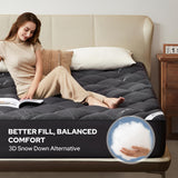 BEDLORE King Mattress Topper, Viscose Made from Bamboo Soft Pillow Top Mattress Pad, Thick Mattress Cover for Back Pain Relief with 6-18 inches Deep Pocket BEDLORE