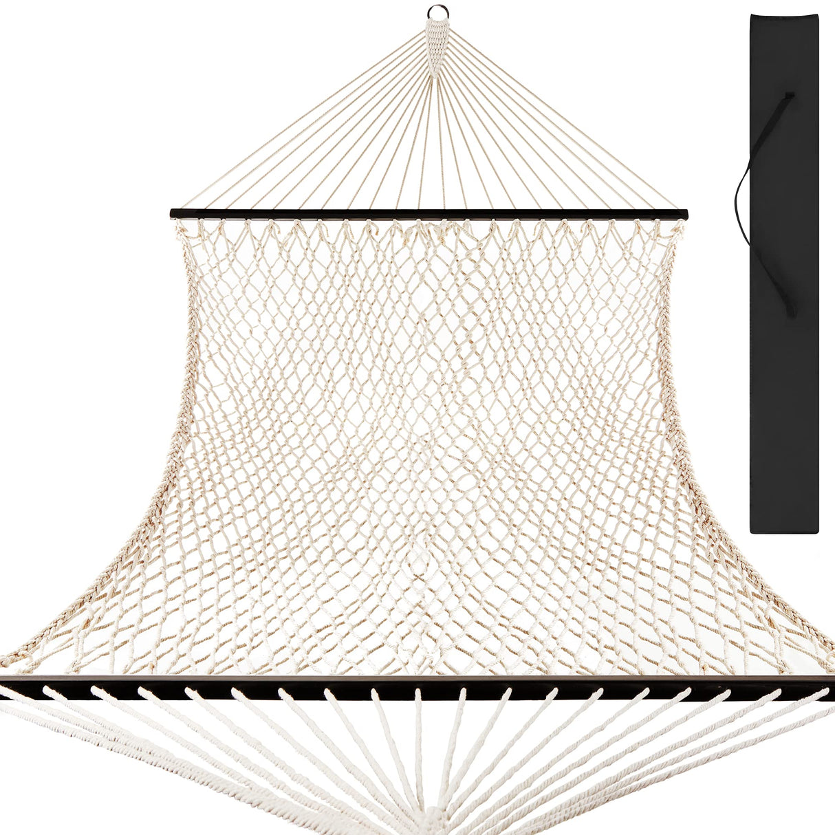 Best Choice Products 2-Person Double Hammock, Outdoor Woven Cotton Rope Hammocks for Backyard, Patio w/Spreader Bars, Carrying Case, 450lb Weight Capacity Best Choice Products