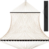 Best Choice Products 2-Person Double Hammock, Outdoor Woven Cotton Rope Hammocks for Backyard, Patio w/Spreader Bars, Carrying Case, 450lb Weight Capacity Best Choice Products