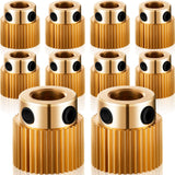 (40 Teeth,10 Pcs) Extruder Wheel 3D Printer Parts Drive Gear Brass Extruder Wheel Gear Compatible with CR-10, CR-10S, S4, S5, Ender 3, Ender 3 Pro Mudder