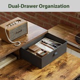 Agilestic L Shaped Electric Standing Desk with 2 Drawers, 63 Inch Ergonomic Adjustable Height Desk with Storage, Corner Desk Sit Stand up Computer Table for Work Office Home, Rustic Brown Agilestic