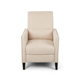 Christopher Knight Home Alexis Contemporary Fabric Push Back Recliner, Beige, Dark Brown Christopher Knight Home
