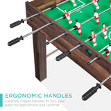 Best Choice Products 48in Competition Sized Foosball Table, Arcade Table Soccer for Home, Game Room, Arcade w/ 2 Balls, 2 Cup Holders - Walnut Best Choice Products