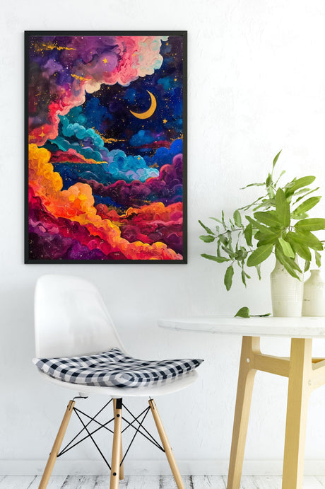 Abstract Sky 5D DIY Diamond Painting Kits for Adults, Moon Diamond Art Kits for Beginners, Full Drill Dot Painting Gem Art Kits for Home Wall Decor11.8 x15.7 Inch 5DDIYART