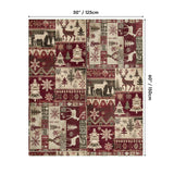 Horaldaily Christmas Flannel Blanket Throw, Christmas Red Reindeer Snow Soft Fuzzy Plush Cozy Fleece Blankets for Couch Sofa Bed Lounging, Ideal Gifts for Kids Adults Wife Self, 50x60 Horaldaily