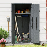 EHHLY Heavy Duty Tall Storage Cabinet Outdoor Weatherproof, 28 Cuft Garage Storage Cabinet with 4 Adjustable Shelves, Lockable Kitchen Pantry Closer Organizer, 31Wx23Lx66H, Sage Grey EHHLY