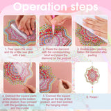 Queekay 2 Pieces 3D Diamond Painting Wind Chime Diamond Art Suncatcher Kits Three Dimensional by Number Hanging Ornament Double Sided Crystal Suncatcher Window Decor for Home Wall Garden(Drop) Queekay