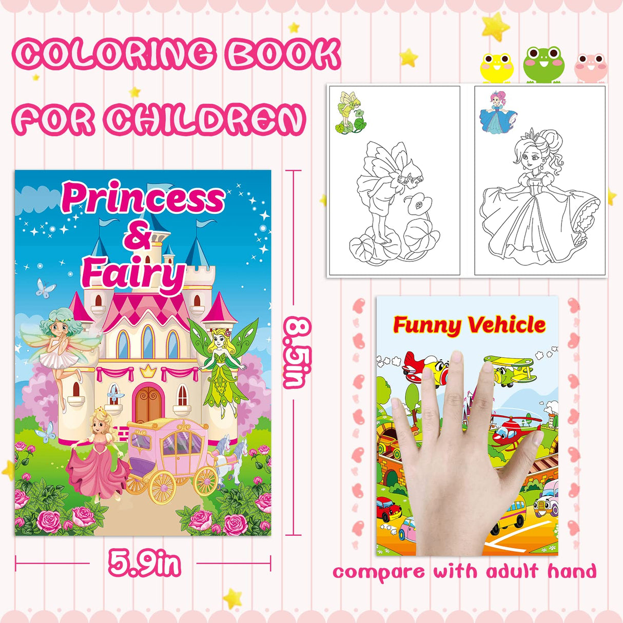Kalysky 15Pack Bulk Coloring Books (5.9 * 8.5 inch) for Kids Ages 2-4 4-8, Kids Party Favors Carnival Prizes Goodie Bag Stuffer,Classroom Activity Supplies,Activity Books for Kids Kalysky