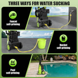 Electric Pressure Washer - GUIFIN Portable Power Washer with Soap-Adjustable Tank, Steel Spray Wand, 4 Pressure Tips, 6.6 FT Inlet & 23 FT Outlet Hose, 3800PSI & 2.4GPM, for Patio/Car/Driveway/Fence GUIFIN