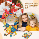 geesfayan Hanging Diamond Art Kits,Diamond Painting Suncatchers, DIY Gem Art Craft Painting Kit, Home and Garden Decor(Dream Catcher) geesfayan