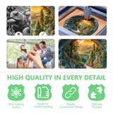 Wooden Puzzles for Adults, 3D Vision Effects Cave Forest Wooden Jigsaw Puzzles for Adults, Unique Shape, Hill Sunset Forest Trail Landscape Wood Puzzles Adult, Home Decor (S-8.5 * 8.4in-100 pcs) Pijesaksa