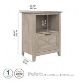 Bush Business Furniture Key West Casual End Table with Drawer in Washed Gray Bush Business Furniture