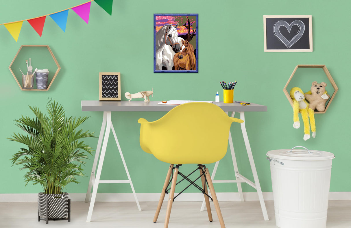 Ravensburger Sunset Horses Paint by Numbers Kit for Kids - 20052 - Painting Arts and Crafts for Ages 9 and Up Ravensburger