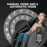 SMAGREHO 2025 Massage Chair Recliner,Lower Back with Calf Heating,Full Body Airbag Massage,One Touch Zero Gravity,Foot Roller and Bluetooth,Apply Home and Office,Black SMAGREHO