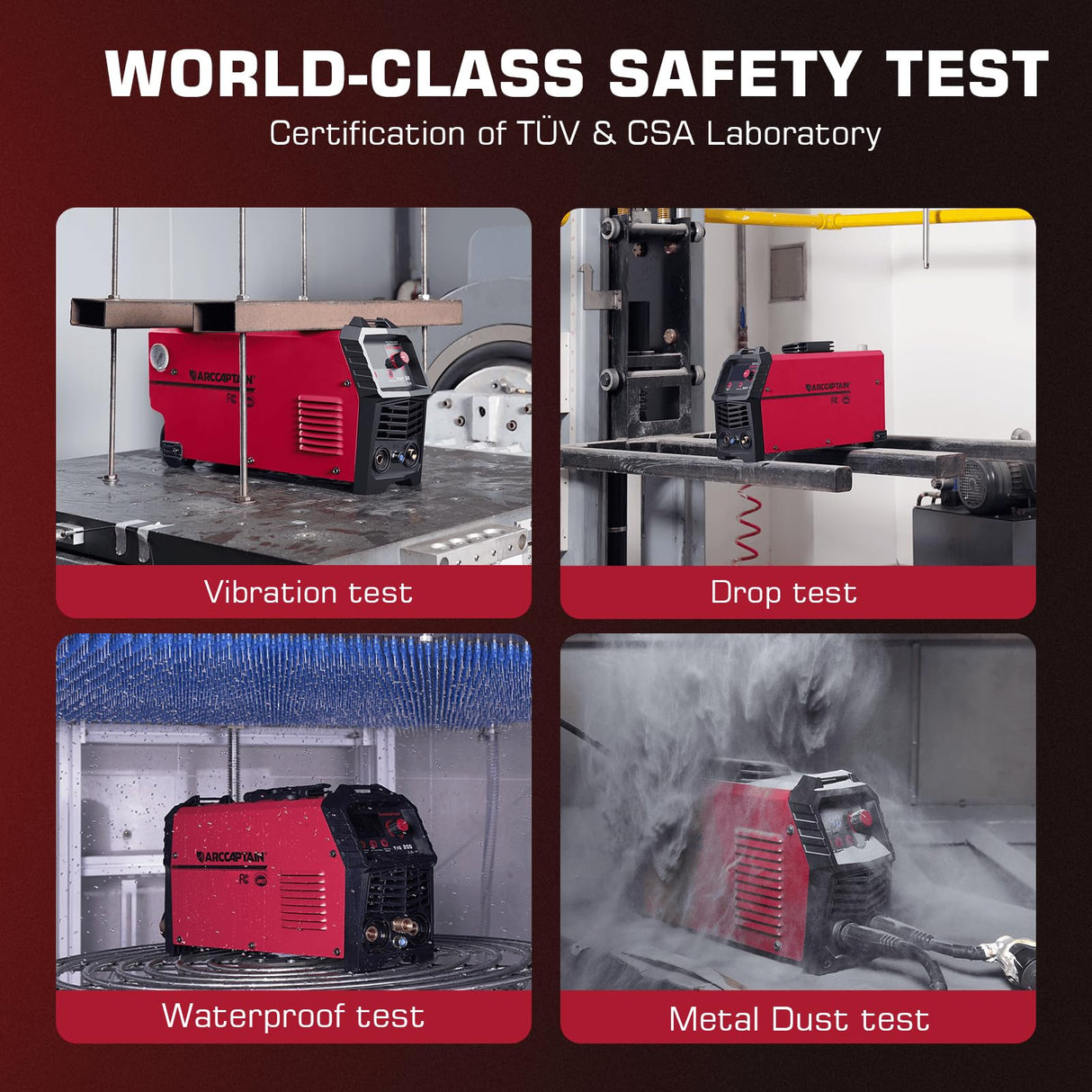 ARCCAPTAIN Plasma Cutter, [Large LED Display] 50Amps Cutter Machine with 110/220V Dual Voltage DC Inverter IGBT 1/2 Inch Clean Cut Post Flow and 2T/4T, for Beginners DIY ARCCAPTAIN