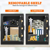 3.0 Cuft Large Fireproof Safe Box for HOME USE, Digital Home Security Safe with Programmable Keypad and Removable Shelf, Document Safe Fireproof Waterproof for Money Firearm Medicine Valuables Mitlvge