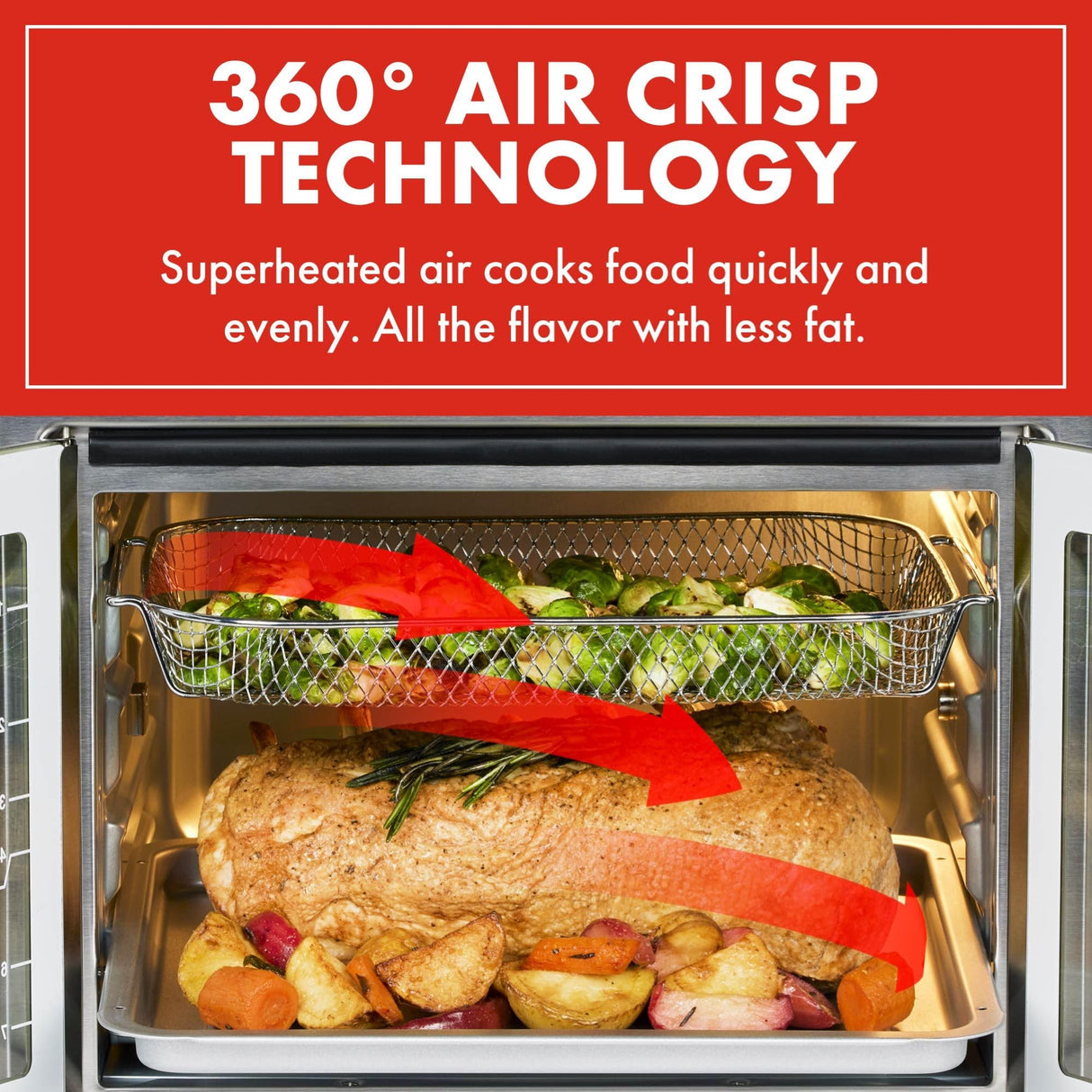 Emeril Lagasse 26 QT Extra Large Air Fryer, Convection Toaster Oven with French Doors, Stainless Steel Emeril Lagasse