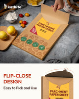 Katbite 200Pcs 9x13 inch Heavy Duty Unbleached Parchment Paper, Parchment Paper Sheets for Baking Cookies, Cooking, Frying, Air Fryer, Grilling Rack, Oven(9x13 Inch) katbite