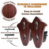 TESLYAR Gun Holder Wall Mount Ash Wood Wooden Gun Hanger Hook Stand Rack Gun Hanger Hardwood TESLYAR