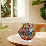 JJFox DIY Tabletop Diamond Art Painting Kit，Special Shaped Rhinestone Desk Placement Ornament，Home Stand Up Gem Painting Craft Kit，Gift,Double Sided. (Vase-1) JJFox