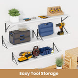 Heimlove 36 Inch White Floating Bookshelves Set of 3,Heavy Duty Wall Mounted Bookshelves,Wall Bookshelf for Living Room,Bedroom,Kitchen,Laundry Room Storage & Decor Heimlove