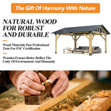 COVERONICS 13’x15’ Outdoor Hardtop Wood Gazebo - Patio Gazebo with Galvanized Steel Roof, Cedar Wooden Carport Gazebos for Garden, Porch, Patio and Deck COVERONICS