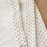 FEXIA Boho Macrame Table Runner with Tassels 36 Inches Long Cream for Farmhouse Home Decor Bohemian Dining Bedroom Decor Rustic Bridal Shower (12x36 Inches) FEXIA