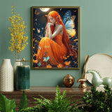 DIY Adult Diamond Painting Kits, Butterfly Fairy 5D Full Round Gemstone Diamond Painting, Gifts for Friends, Room Decor St Patricks Day Home Decor 12x16 inch KAYEIUU