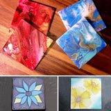 kukmakri 48 PCS Sublimation Blank Ceramic Coasters with Cork Backing Pads, 4x4 Inch Square Versatile & Decorative Glazed Ceramic Coasters for Crafting, Absorbent Ceramic Coaster for Drink kukmakri