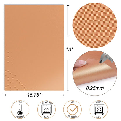 UBeesize Copper Grill Mats for Outdoor Grill, Set of 6 Heavy Duty Grill Mats, Non Stick BBQ Grill Mats & Baking Mats, Resuable and Easy to Clean, Works on Gas Charcoal and Electric BBQ-15.75 x 13 Inch