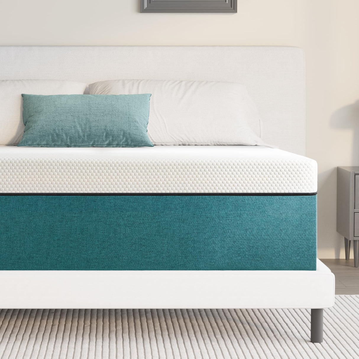 8 Inch Queen Size Cooling Memory Foam Mattress - Medium Firm Gel-Infused for Pressure Relief & Cool Sleep, Breathable Comfort in a Box (60''W x 80''L) Generic