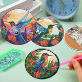 mrpwnle 8 PCS Diamond Painting Art Coaster Set with Holder Diamond Art Coasters DIY Hummingbird Diamond Painting Coasters Kit for Adults Beginners Bird Diamond Art Coasters Crafts Supplies mrpwnle