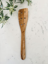 Cilio Toscana Olivewood 3-Piece Utensil Set, Includes Perforated Spatula, Stirring Spoon, Cooking Spoon, Natural Cilio