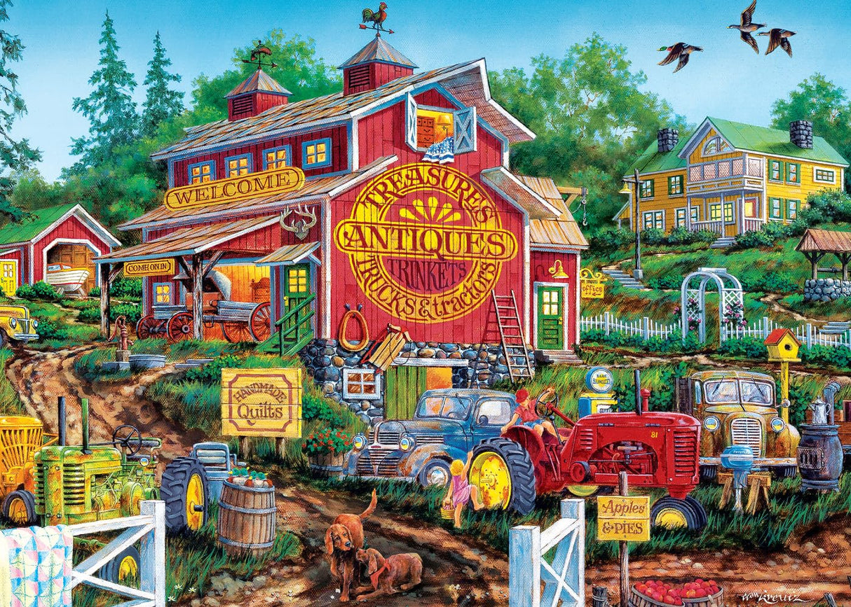 Masterpieces 550 Piece Jigsaw Puzzle For Adults, Family, Or Kids - Antique Barn - 18"x24" Masterpieces