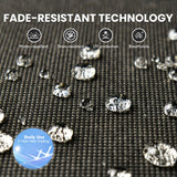 Outdoor Sectional Patio Furniture Set with Fire Pit Table and Glowing Table,6 Pieces Wicker Conversation Sets L Shaped Couch Out Door Sofa Set Outside Furniture for Garden Deck Yard,Black POUUIN