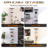 Beauty4U Glass Display Cabinet with 4 Shelves, Curio Cabinets for Living Room, Bedroom, Office, Black Floor Standing Glass Bookshelf, Quick Installation Beauty4U